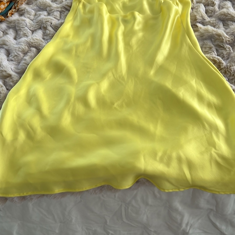 Zara Yellow Halter Slip Dress - Picture 7 of 8